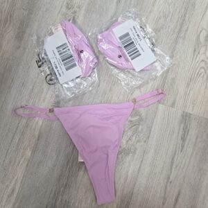 2 NWT Victoria's secret Love Cloud Smooth Adjustable Straps Violet Sugar Thong